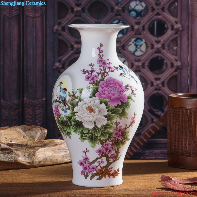 Jingdezhen European ceramic vase furnishing articles home sitting room TV ark dried flowers flower arrangement soft adornment porch decoration