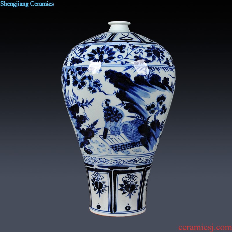 TV ark type of jingdezhen ceramics hand-painted peony vases sitting room adornment household handicraft furnishing articles restoring ancient ways