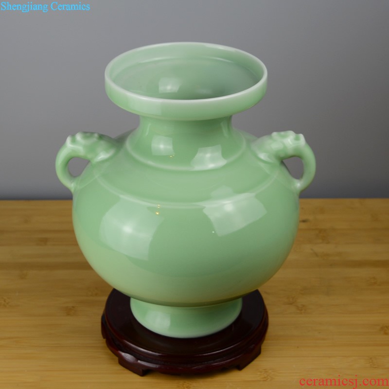 Jingdezhen ceramic smoked incense burner aromatherapy furnace large ancient longquan celadon tower joss stick for the Buddha temple supplies