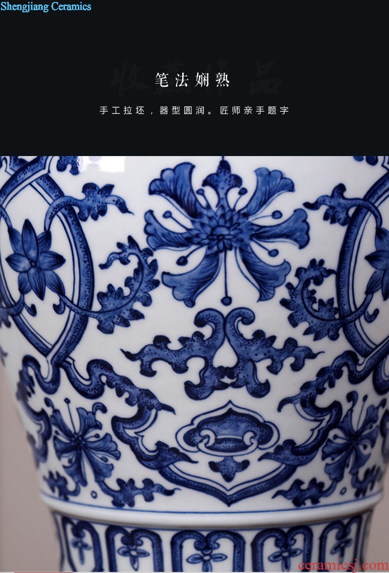 Jingdezhen ceramics hand-painted large-sized caddy ceramics Pu 'er tea tea urn storehouse and receives POTS