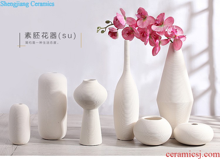 Jingdezhen ceramic hand-painted new Chinese vase creative living room TV cabinet dry flower arranging flowers home furnishing articles