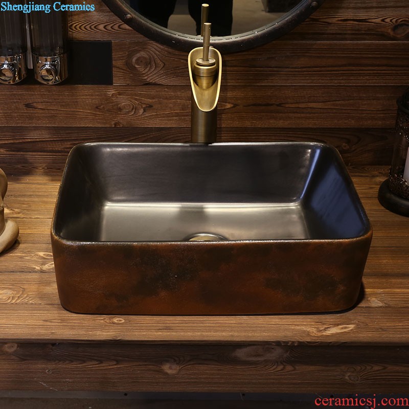 Jia depot square sink ceramic art stage basin restoring ancient ways of creative personality lavatory basin household balcony