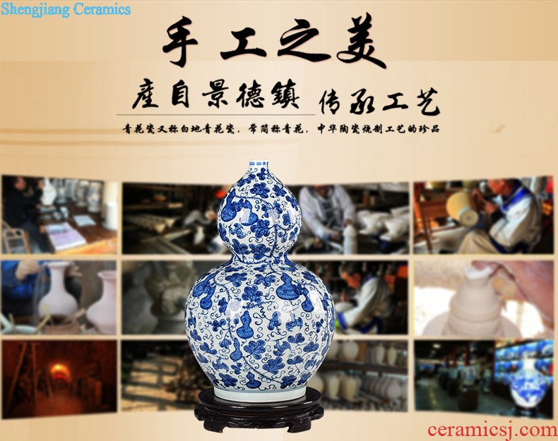 Jingdezhen hand-painted ceramics of blue and white porcelain vase Imitation of classical Ming and qing dynasties antique rich ancient frame furnishing articles Household act the role ofing is tasted