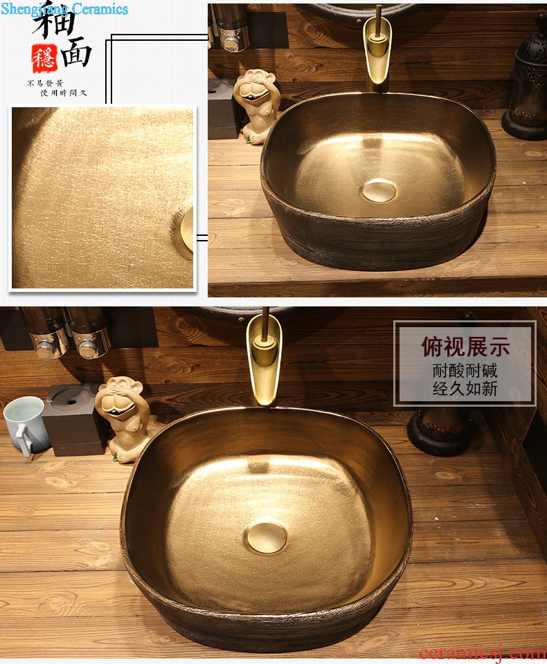 Jia depot ceramic column basin sink console art basin outdoor column type lavatory restoring ancient ways