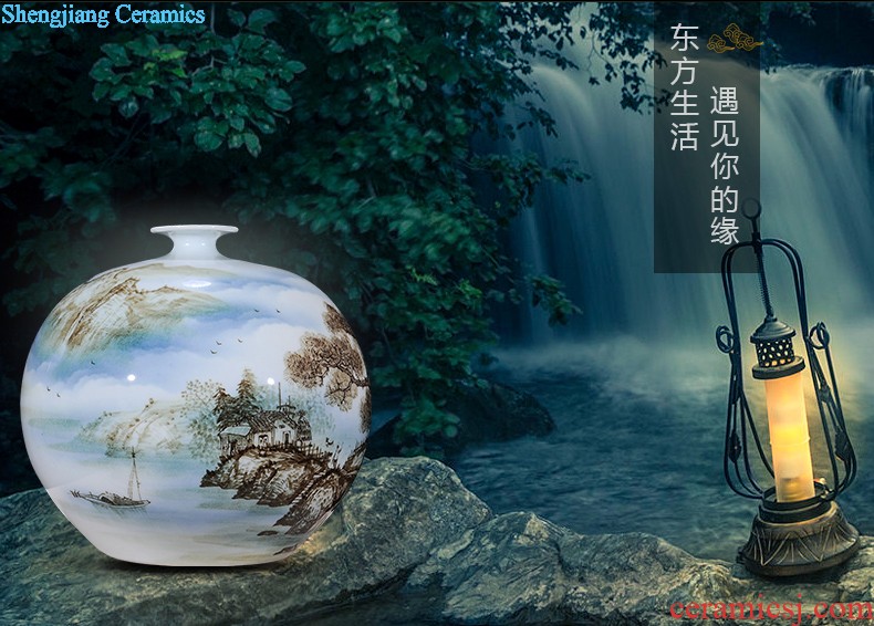 Jingdezhen ceramic tea pot all hand seal pot pu 'er seven cakes tea urn storage wake POTS of tea tea bucket box