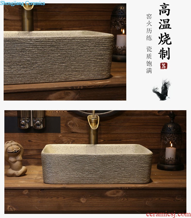 Jia depot square sink ceramic art stage basin restoring ancient ways of creative personality lavatory basin household balcony