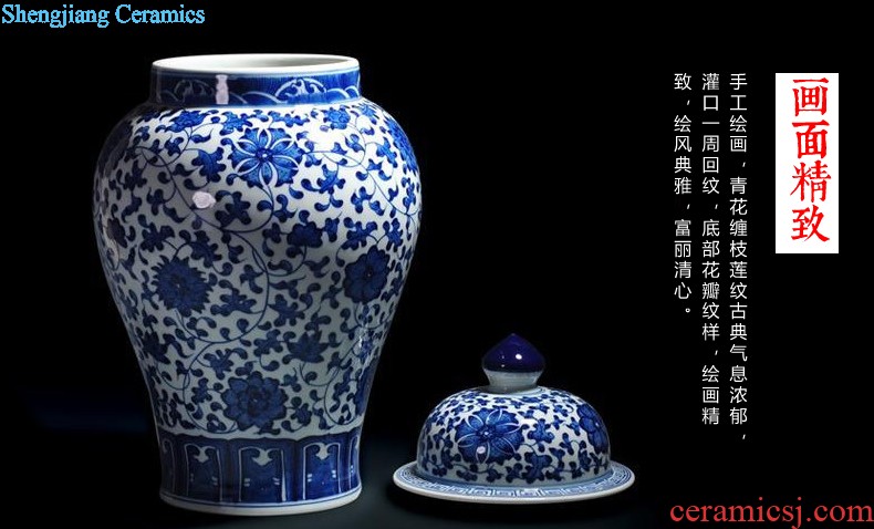 Jingdezhen ceramic incense burner for antique household indoor large-sized consecrate Buddha god of wealth for the Buddha temple articles furnishing articles