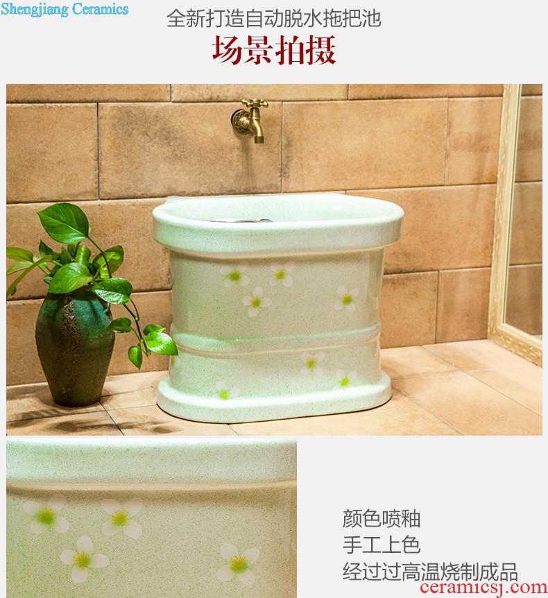 Ou basin one-piece lavabo ceramic golden column pillar floor lavatory basin hotel and trip in