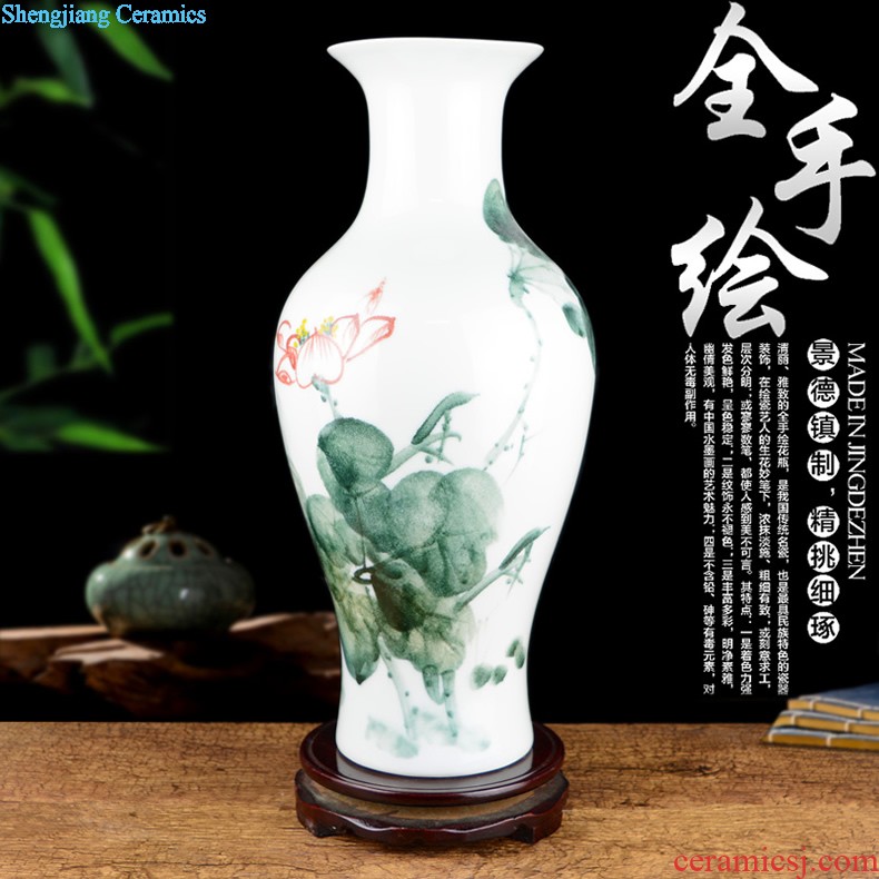 Jingdezhen ceramic contracted white rope vase Small pure and fresh and dried flowers flower arrangement sitting room place home decoration