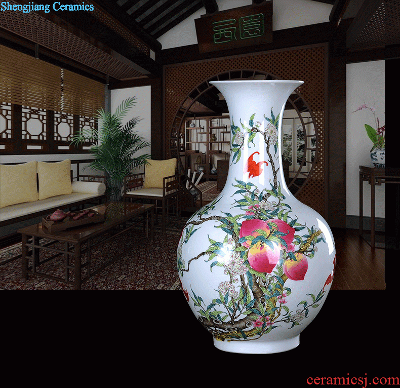 Jingdezhen ceramics vases, flower arranging is small gourd crafts hand-painted vases furnishing articles home sitting room adornment