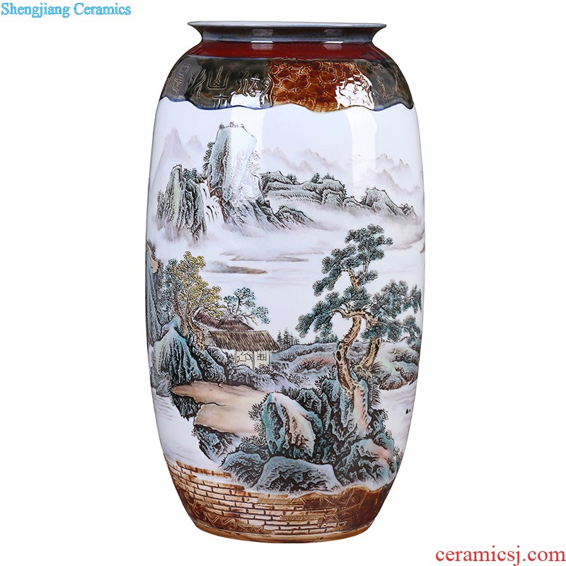 Jingdezhen ceramics vase hand-painted thin bamboo fetal porcelain Chinese style household act the role ofing is tasted the sitting room porch TV ark furnishing articles