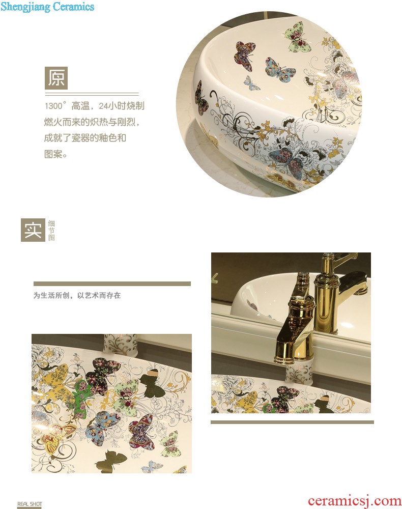 The stage basin on the ceramic lavabo lavatory toilet basin round basin art basin to wash gargle