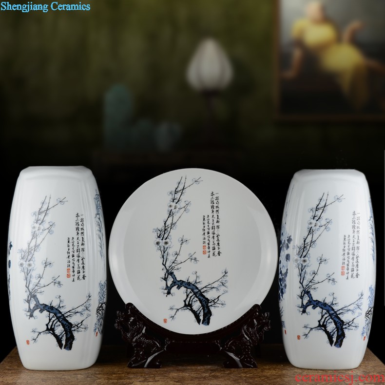 Jingdezhen ceramics flower vase new Chinese style restoring ancient ways is sitting room home rich ancient frame adornment handicraft furnishing articles