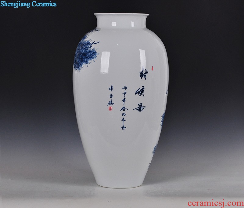 Jingdezhen ceramics famous hand-painted enamel vase Landscape figure Chinese porcelain handicraft furnishing articles in the living room