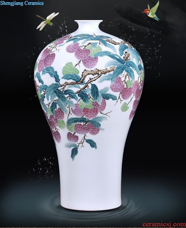 Hand painted pottery and porcelain vase decoration decoration mesa place jingdezhen famous handicraft sitting room place of blue and white porcelain