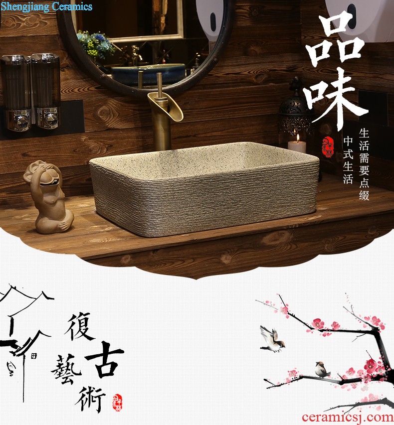 Jia depot new lavatory basin on the ceramic art of Chinese style toilet lavabo rectangular basin restoring ancient ways