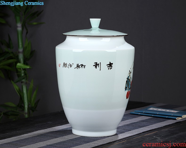 Blue and white porcelain vase, jingdezhen ceramic furnishing articles lucky bamboo handicraft classical flower arrangement porcelain household act the role ofing is tasted the living room