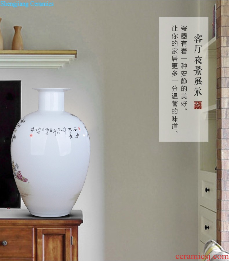 Jingdezhen ceramics famous hand-painted vases, modern fashion creative furnishing articles dry flower lucky bamboo living room The vase