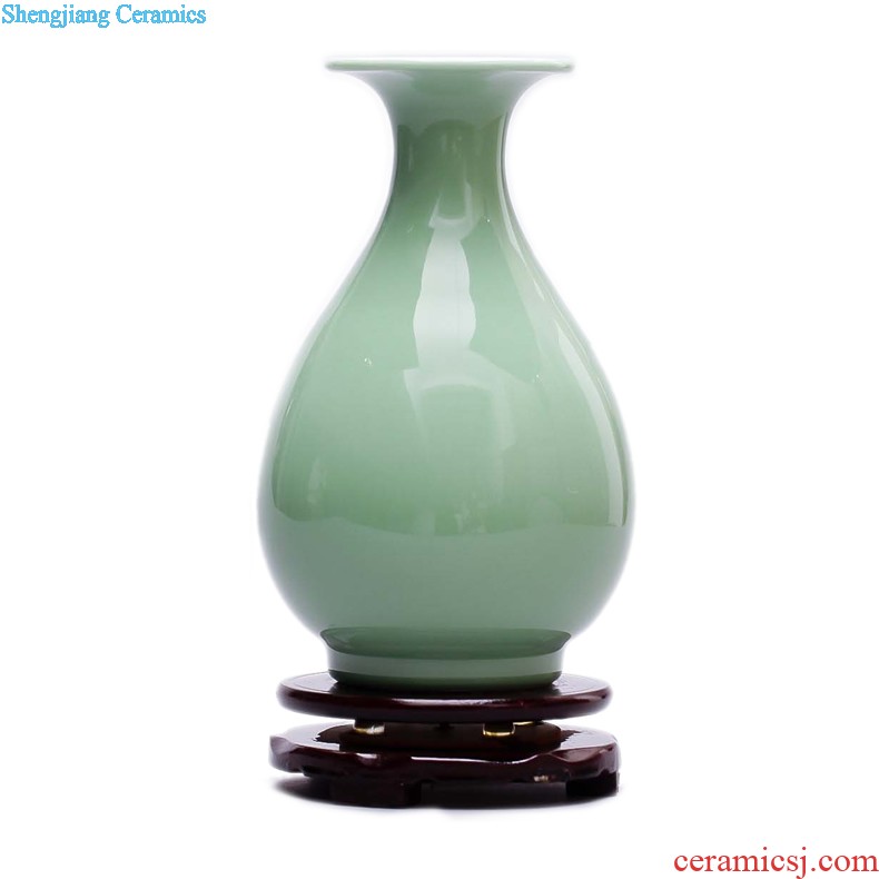 Jingdezhen ceramics The quartet lucky bamboo vase The living room table decoration flower art handicraft furnishing articles