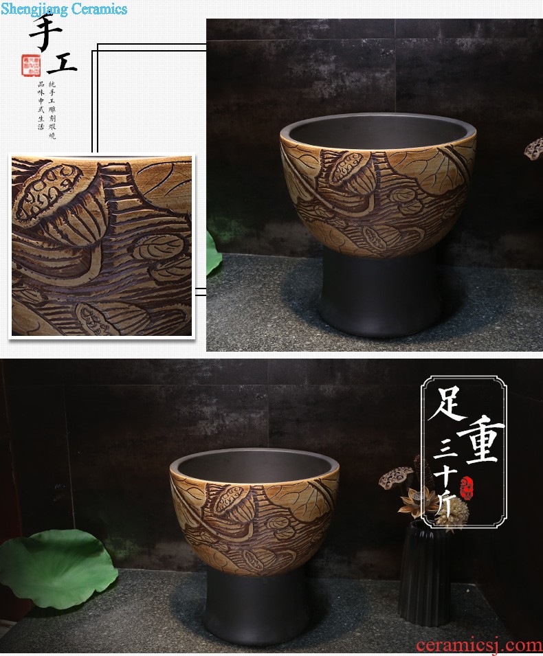 Jia depot to restore ancient ways the stage basin sink Chinese antique ceramic sinks the oval art toilet stage basin