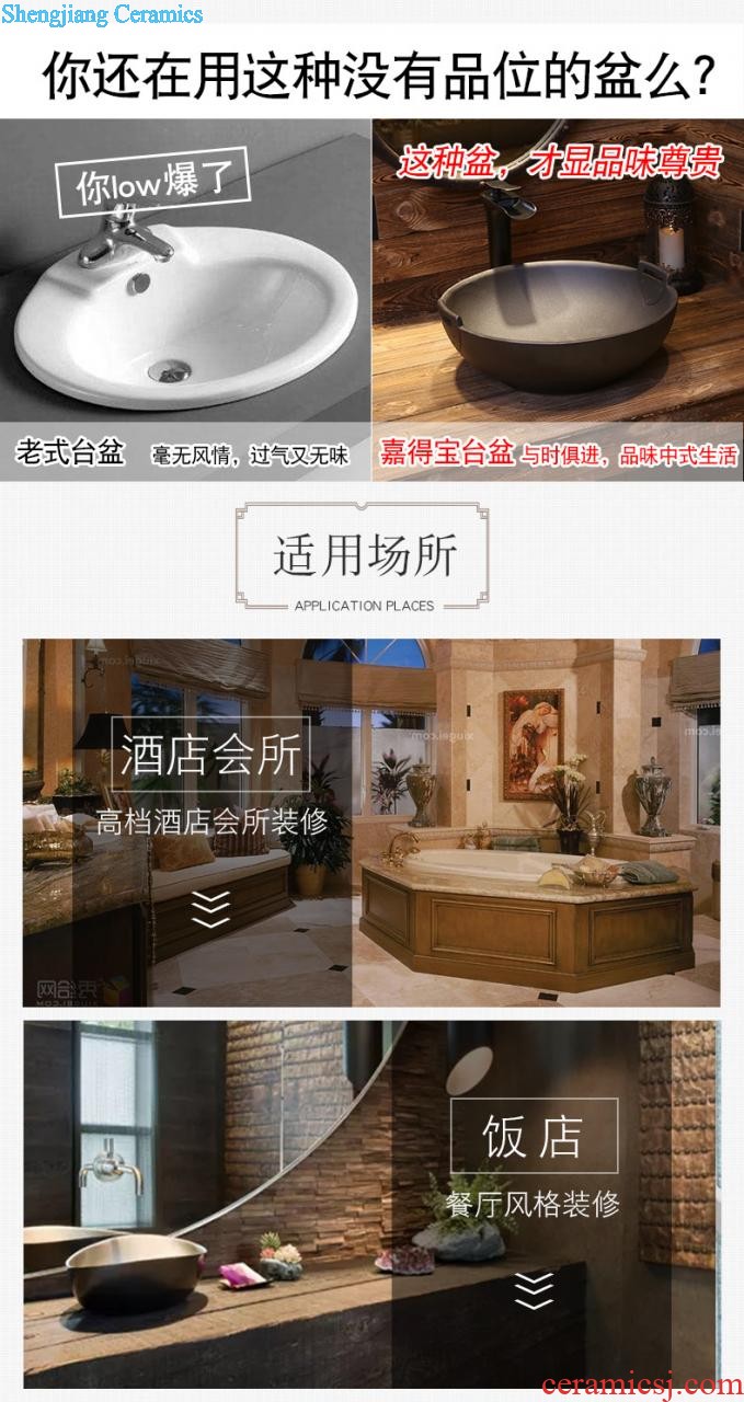 Jia depot Retro ceramic sinks balcony Creative toilet lavabo pillar landing a body art