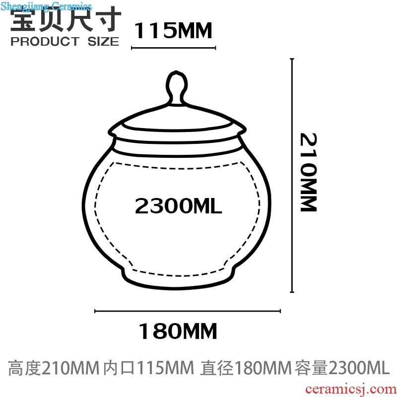 Creative caddy jingdezhen ceramics receives large pu 'er cake Tea cylinder storage POTS coarse ceramic POTS