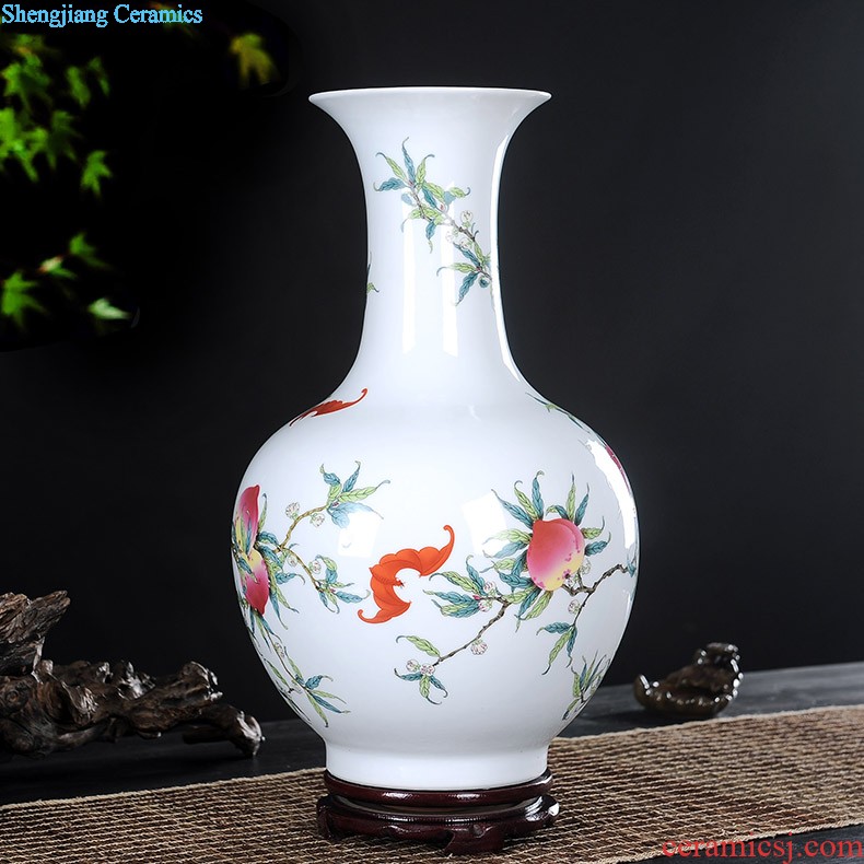 Jingdezhen ceramics vases, flower arranging is small gourd crafts hand-painted vases furnishing articles home sitting room adornment