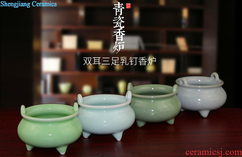 Jingdezhen ceramic vases royal porcelain open piece of crack glaze antique Chinese penjing sitting room porch decoration