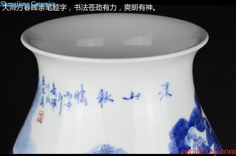 Jingdezhen ceramic general pot of modern American golden vase flower arrangement sitting room luxury household soft adornment is placed