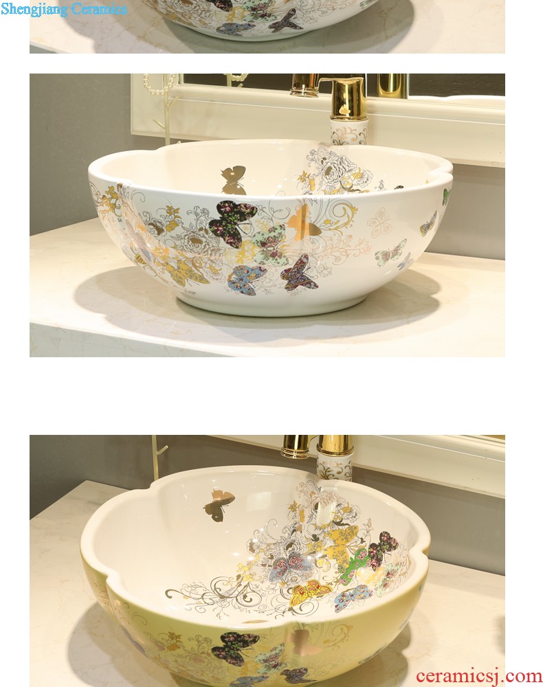 The stage basin on the ceramic lavabo lavatory toilet basin round basin art basin to wash gargle