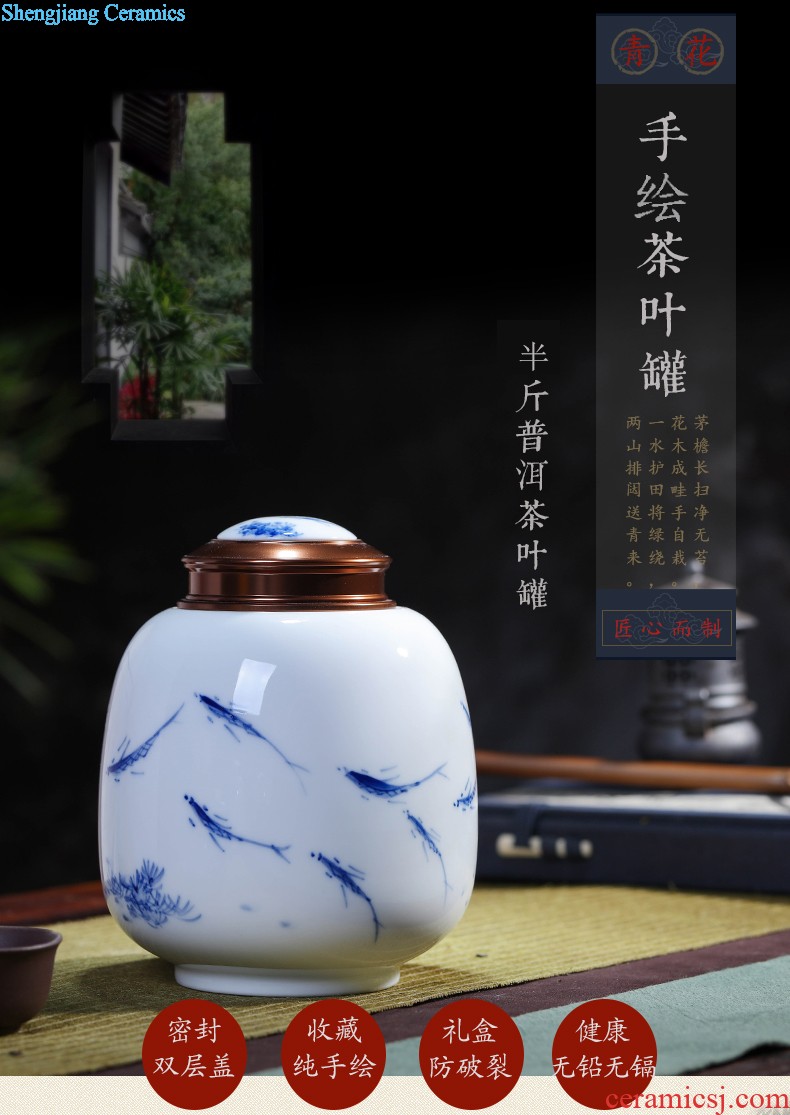 Famous master of hand-painted success vase of blue and white porcelain of jingdezhen ceramics furnishing articles rich ancient frame wine accessories