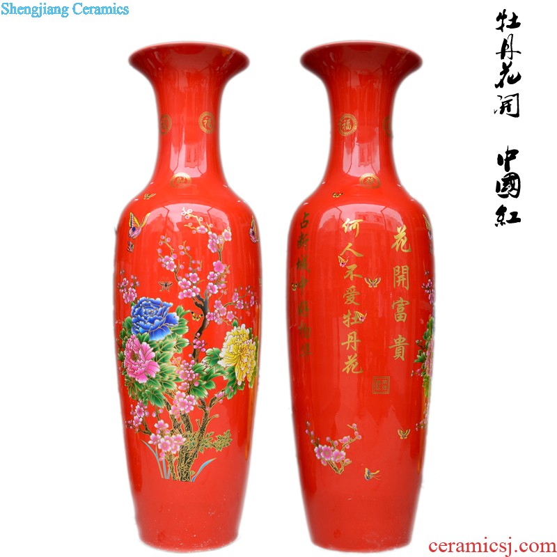 Jingdezhen ceramic kiln of large vase European sitting room hotel villa dry flower arranging flowers adornment furnishing articles