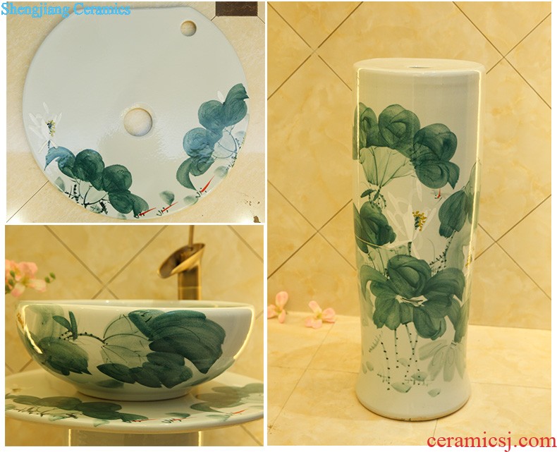 Lavabo ceramic column toilet bowl washing pool balcony sink lavatory toilet pillar landing