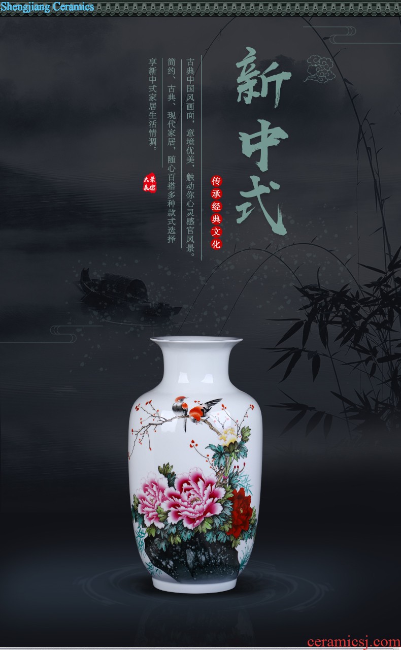 Chinese TV ark furnishings jingdezhen ceramics vase modern creative large sitting room place to decorate household