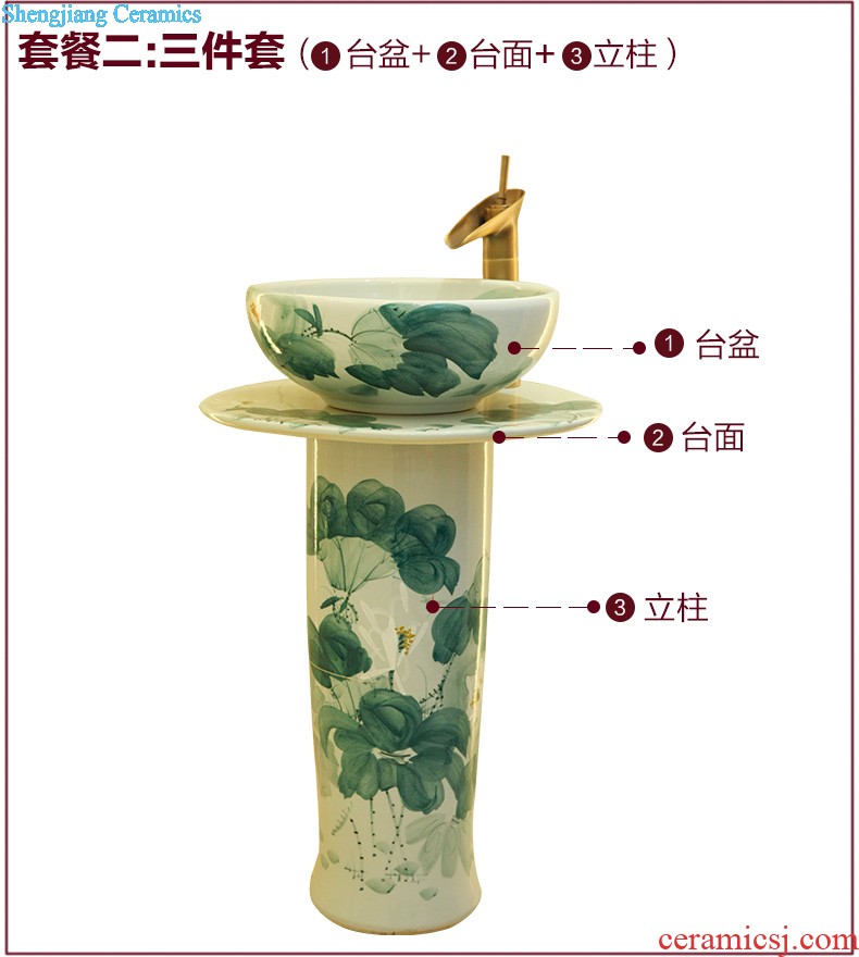 Lavabo ceramic column toilet bowl washing pool balcony sink lavatory toilet pillar landing