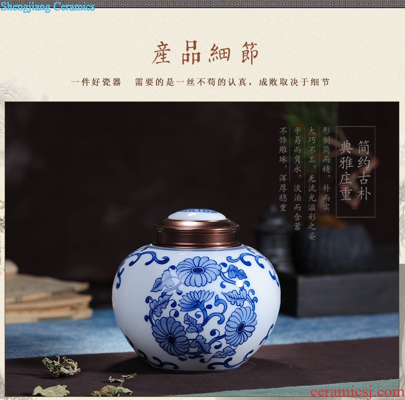 Hand-painted restoring ancient ways of jingdezhen blue and white porcelain vase gourd furnishing articles rich ancient frame antique Chinese style household ceramics handicraft