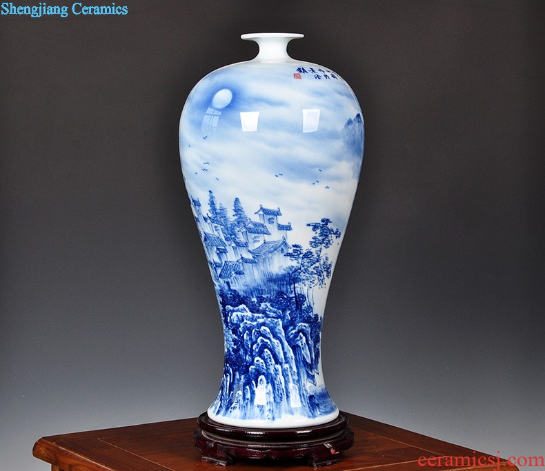 Ceramic vase Large jingdezhen vase furnishing articles Living room flower arranging machine high vase furnishing articles ornaments