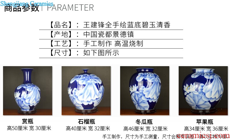 General blue and white porcelain jar ceramic furnishing articles sitting room old antique hand-painted jingdezhen ceramics vase household ornaments