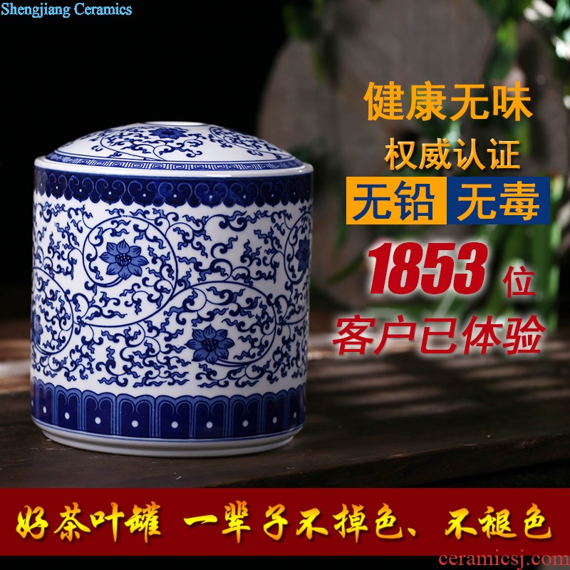 Jingdezhen ceramics youligong of blue and white porcelain vase Hand painted the vase The sitting room home handicraft furnishing articles