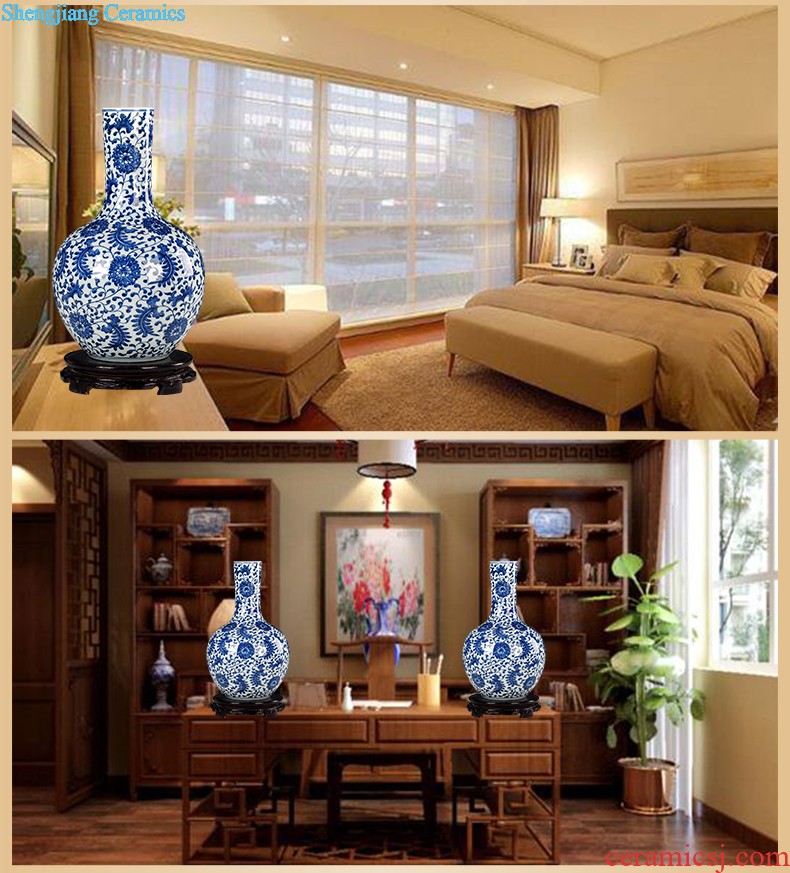 Modern Chinese jingdezhen ceramics vase landing Hotel club house sitting room place large arts and crafts