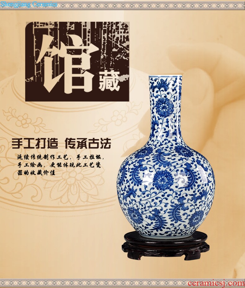 Modern Chinese jingdezhen ceramics vase landing Hotel club house sitting room place large arts and crafts