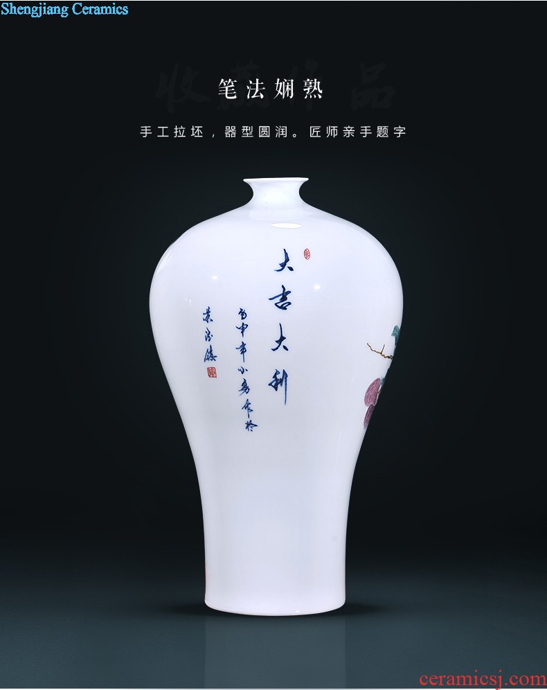 Hand painted pottery and porcelain vase decoration decoration mesa place jingdezhen famous handicraft sitting room place of blue and white porcelain