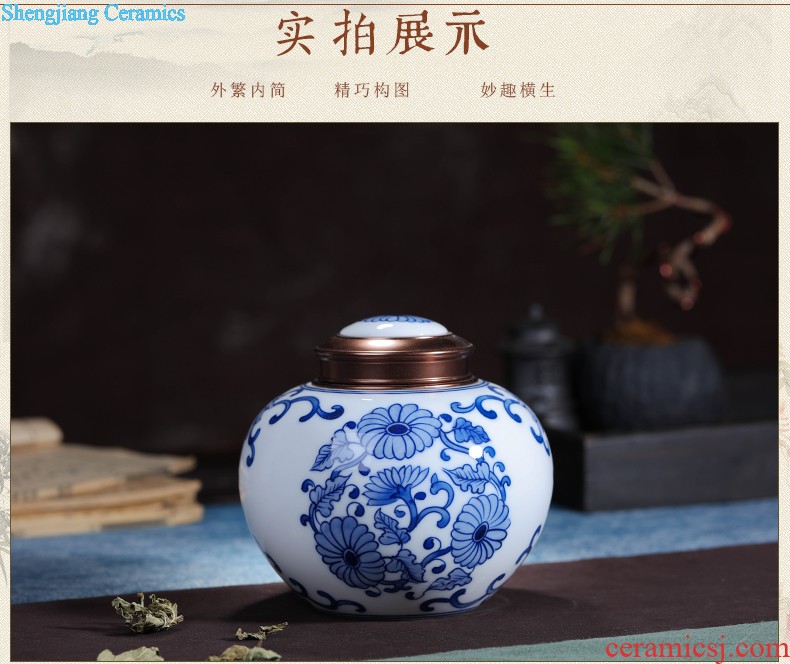 Hand-painted restoring ancient ways of jingdezhen blue and white porcelain vase gourd furnishing articles rich ancient frame antique Chinese style household ceramics handicraft