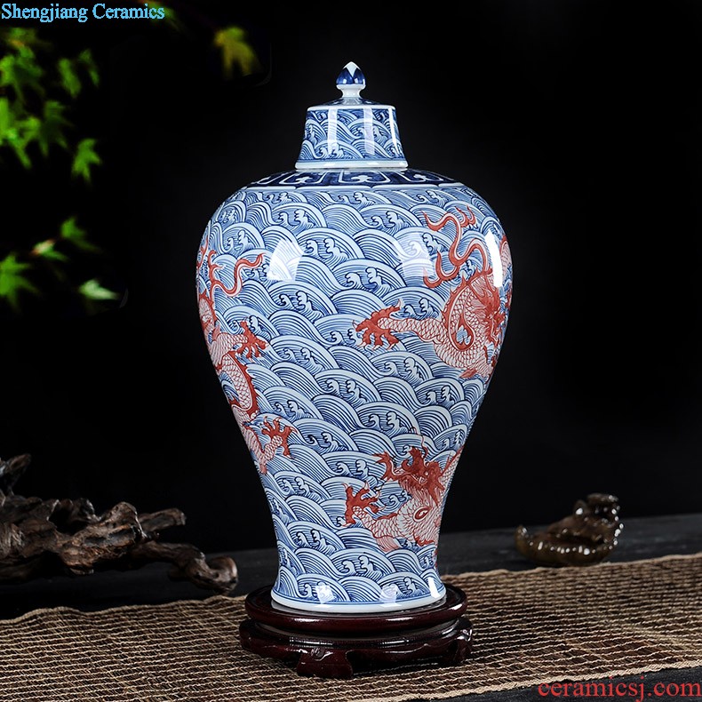 To make New Chinese style living room decoration vase furnishing articles restaurant jingdezhen ceramic storage tank storage POTS caddy