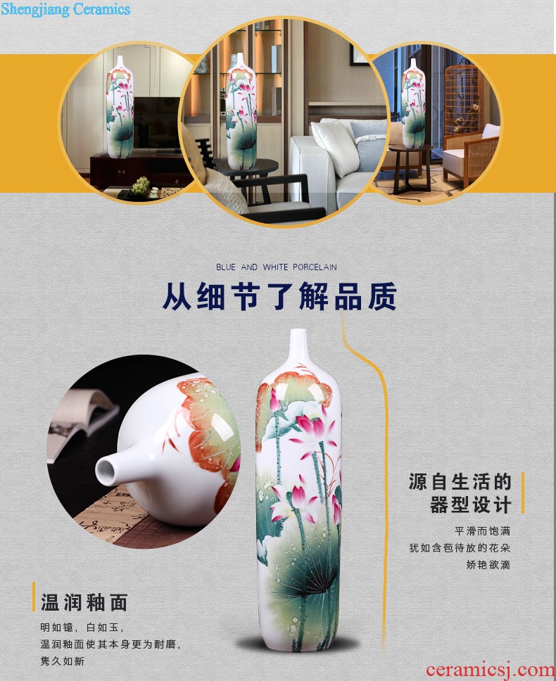 Jingdezhen ceramic vase furnishing articles manual creative porcelain flower arrangement sitting room is contracted and fashionable household adornment furnishing articles