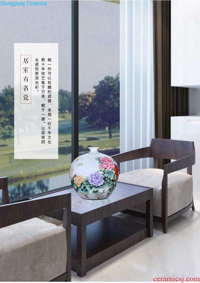 Contracted and contemporary big vase The sitting room TV ark furnishing articles Dried flower flower machine of Europe type restoring ancient ways home act the role ofing jingdezhen ceramics