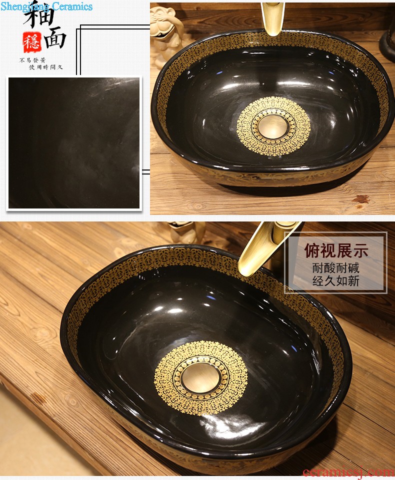 Jia depot retro art basin of small pillar one floor type lavatory outdoor ceramic garden sink basin