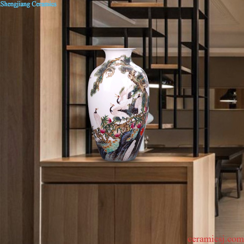 The Nordic mesa of contemporary and contracted vase furnishing articles Europe type restoring ancient ways of creative porcelain flower ball thickening