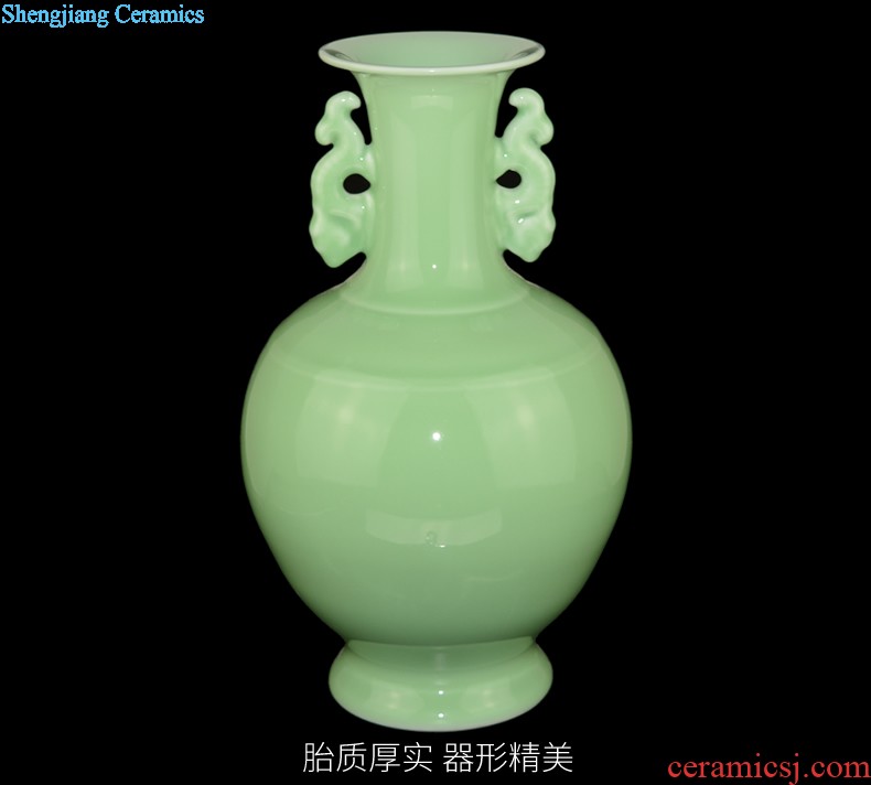 Jingdezhen ceramics hand-painted painting of flowers and pottery vases, sitting room of new Chinese style household decorations with cover pot furnishing articles