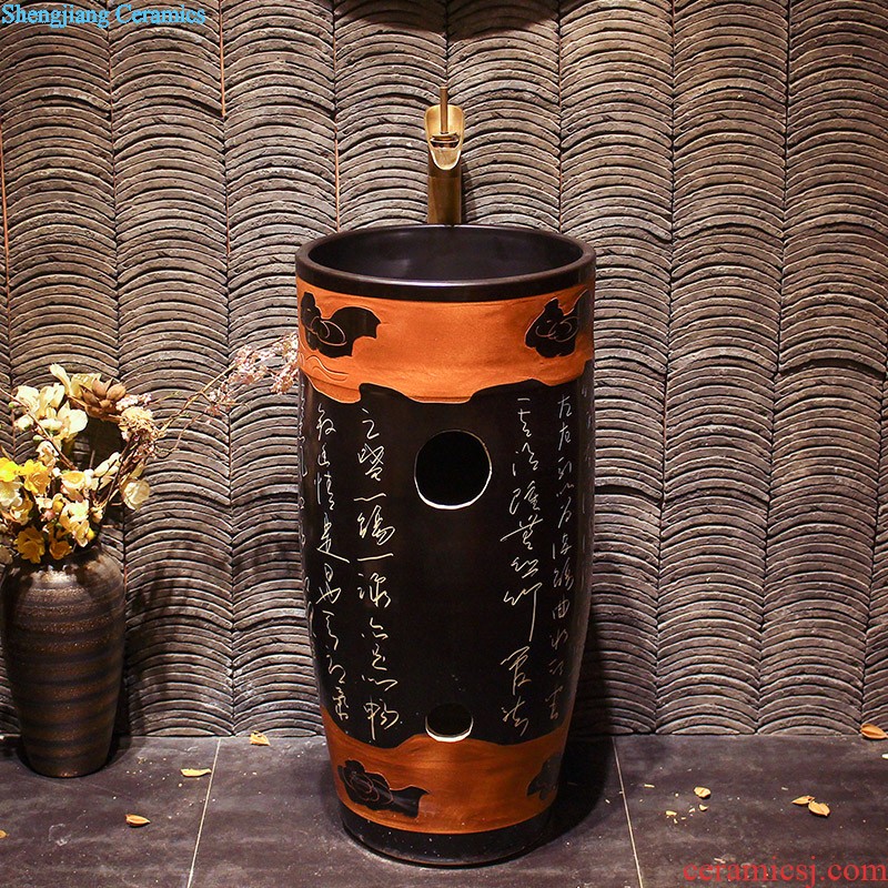 Lavabo ceramic column toilet bowl washing pool balcony sink lavatory toilet pillar landing